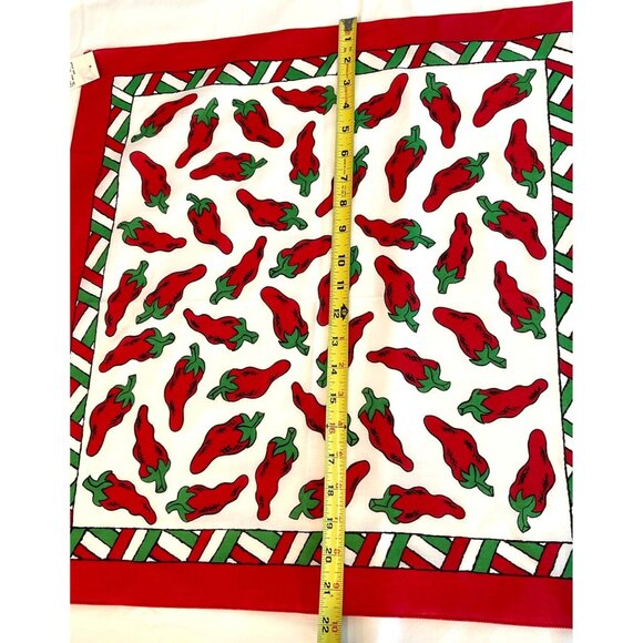 Red Hot Chili Jalapeno Pepper Cowboy Bandana Scarf Handkerchief Western NWT VTG - Picture 5 of 7